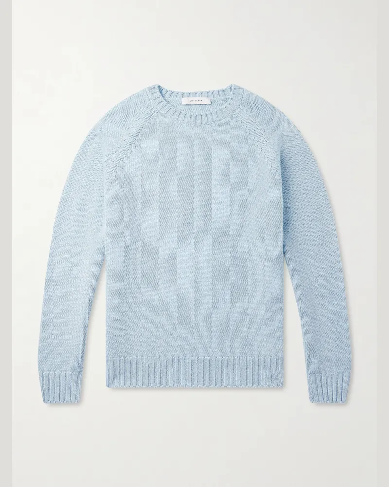 Umit Benan Milano Pullover aus Kaschmir Blau