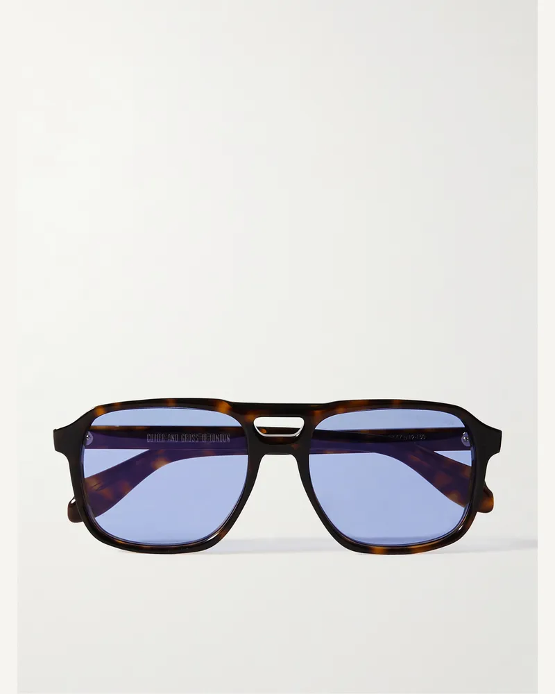 Cutler and Gross Pilotensonnenbrille aus Azetat in Schildpattoptik Horn