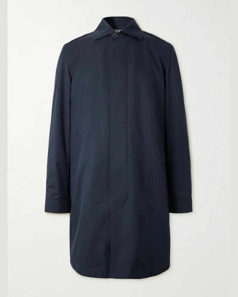 Ermenegildo Zegna Twill Coat Blue