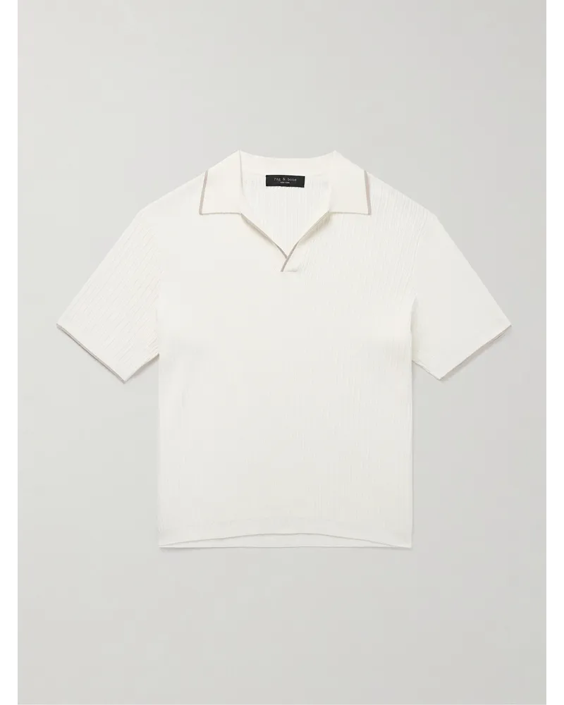 Rag & Bone Johnny Harbour Polohemd aus einer gerippten Baumwollmischung Neutral