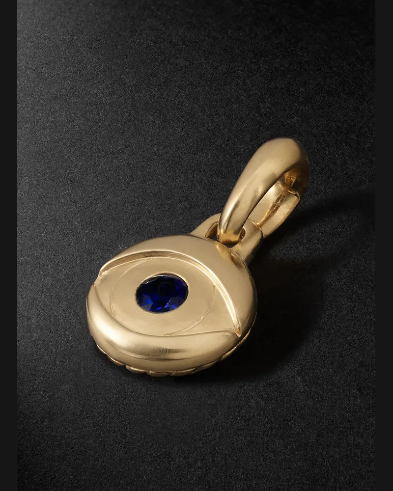 David Yurman Evil Eye Anhänger aus 18 Karat Gold mit Saphir Gold