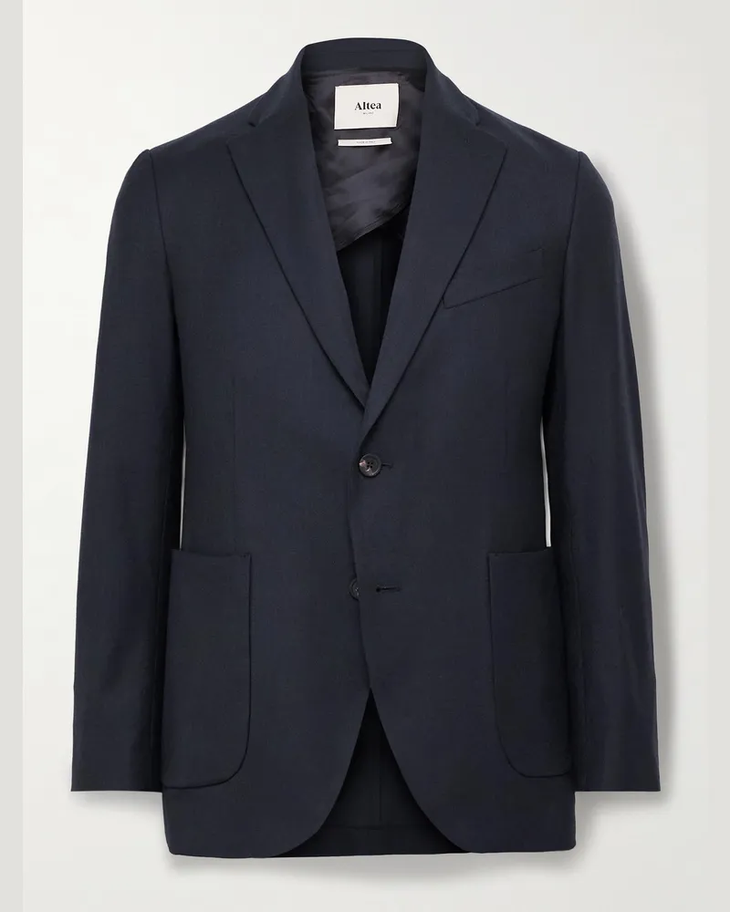 Altea Aston Slim-Fit Virgin Wool-Blend Suit Jacket Blue