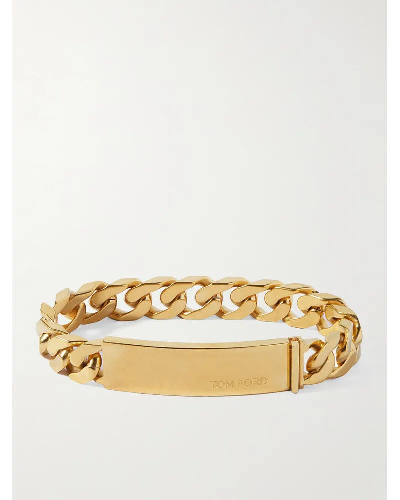 Tom Ford Vergoldetes Armband mit Logogravur Gold