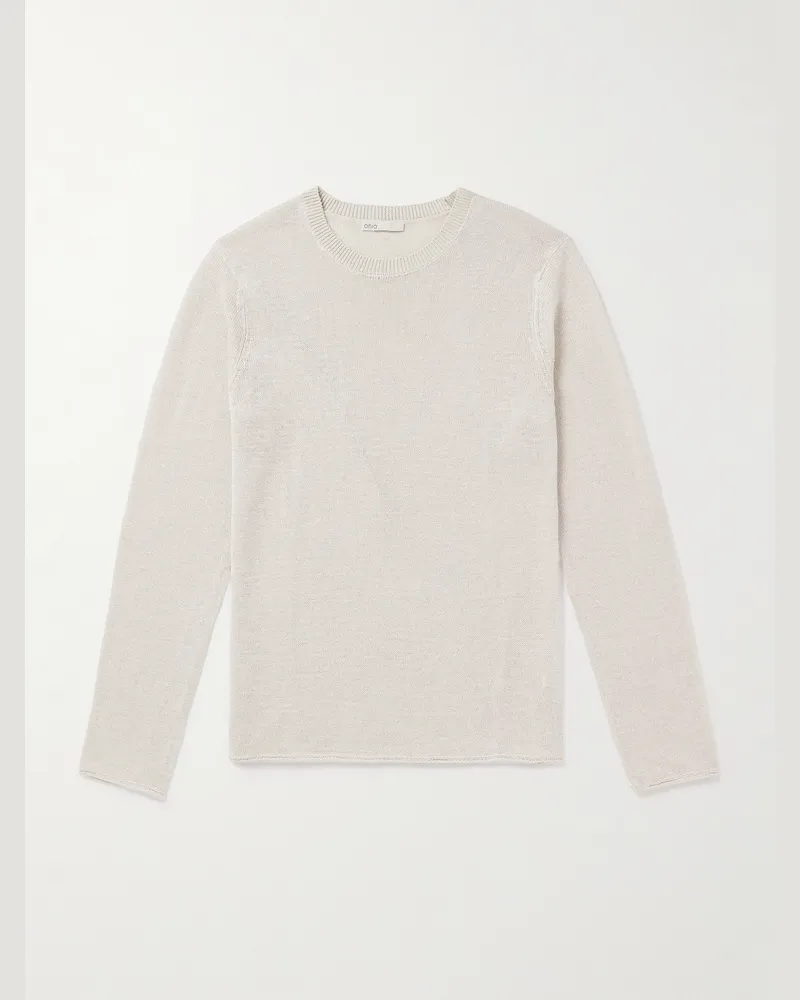 Onia Kevin Pullover aus Leinen Grau