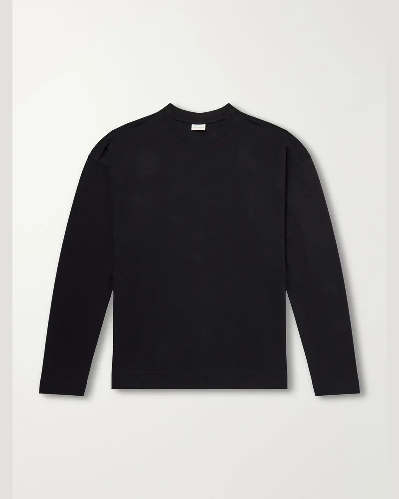 Dries van Noten Hegland Cotton-Jersey T-Shirt Black
