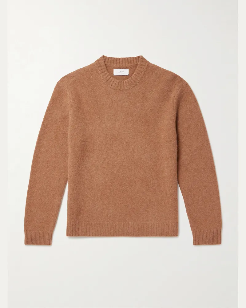MR P. Pullover aus gebürstetem Kaschmir Braun