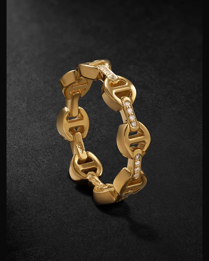 HOORSENBUHS Dame Tri-Link Ring aus 18 Karat Gold Gold