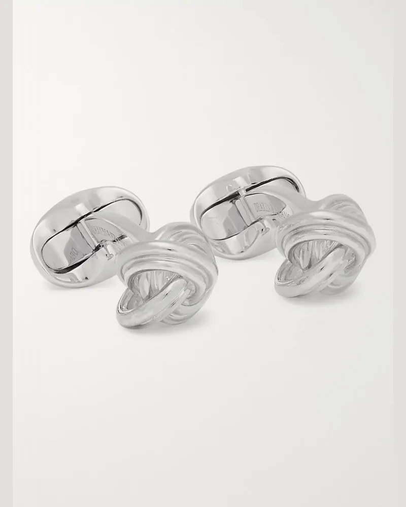 Deakin & Francis Knot Sterling Silver Cufflinks Silver