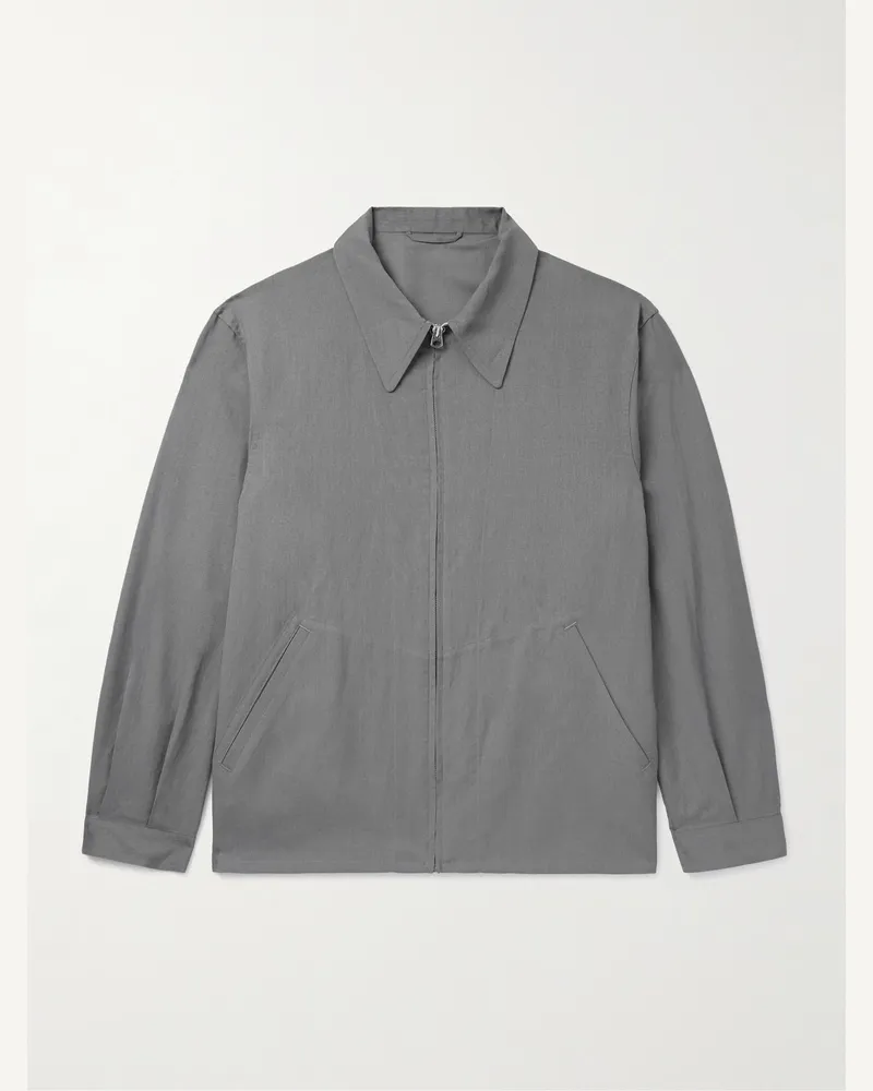 Kaptain Sunshine Fly Blouson aus einer Wollmischung Grau