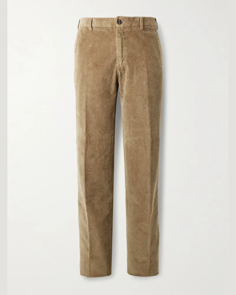 Incotex Gerade geschnittene Hose aus Cord aus einer Baumwollmischung Neutral