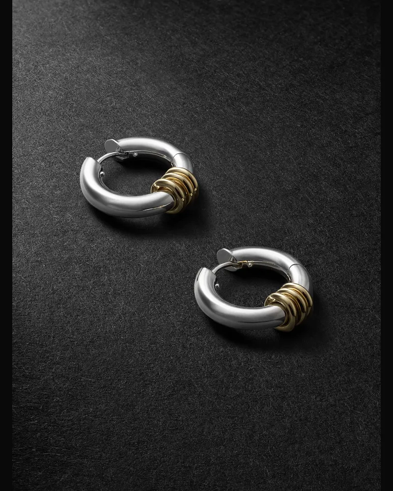 Spinelli Kilcollin Ursa Minor Creolen aus Sterlingsilber und 18 Karat Gold Silber