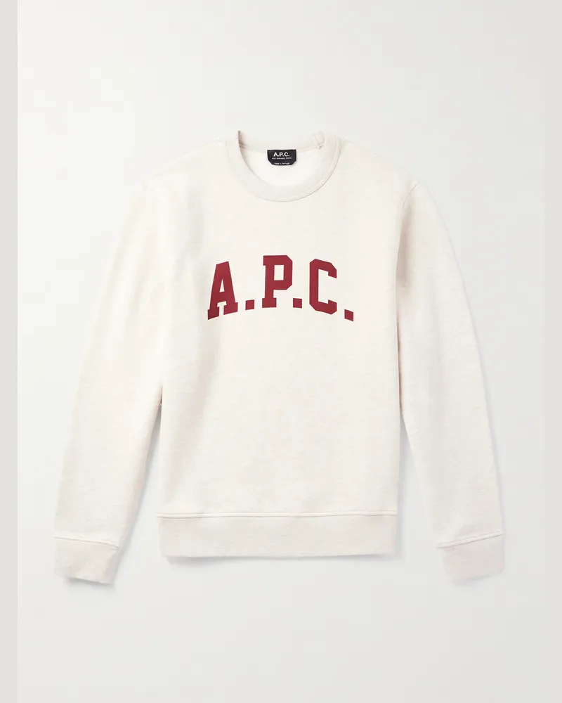 A.P.C. Sweet Harris Sweatshirt aus Biobaumwoll-Jersey mit Logoprint Neutral