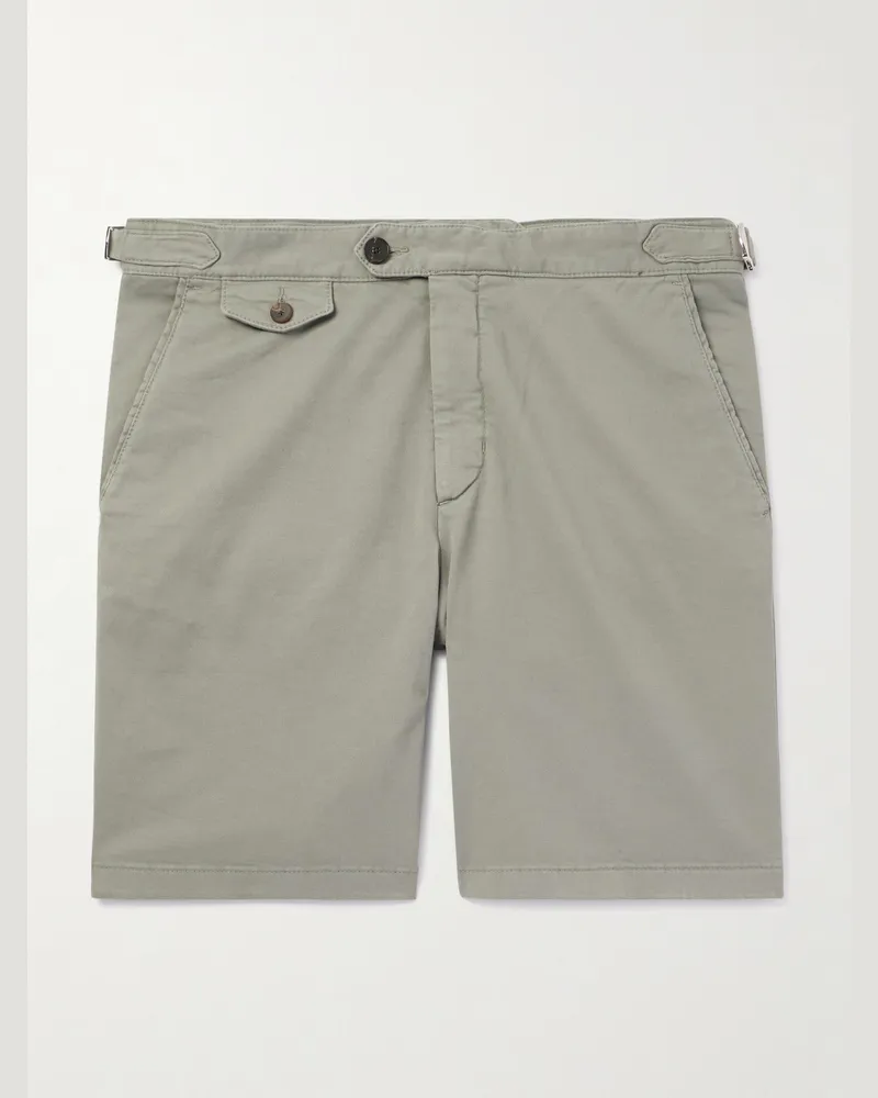MR P. Gerade geschnittene Bermudashorts aus Twill aus einer Biobaumwollmischung Grau