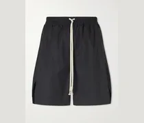 Straight-Leg Cotton-Blend Poplin Shorts