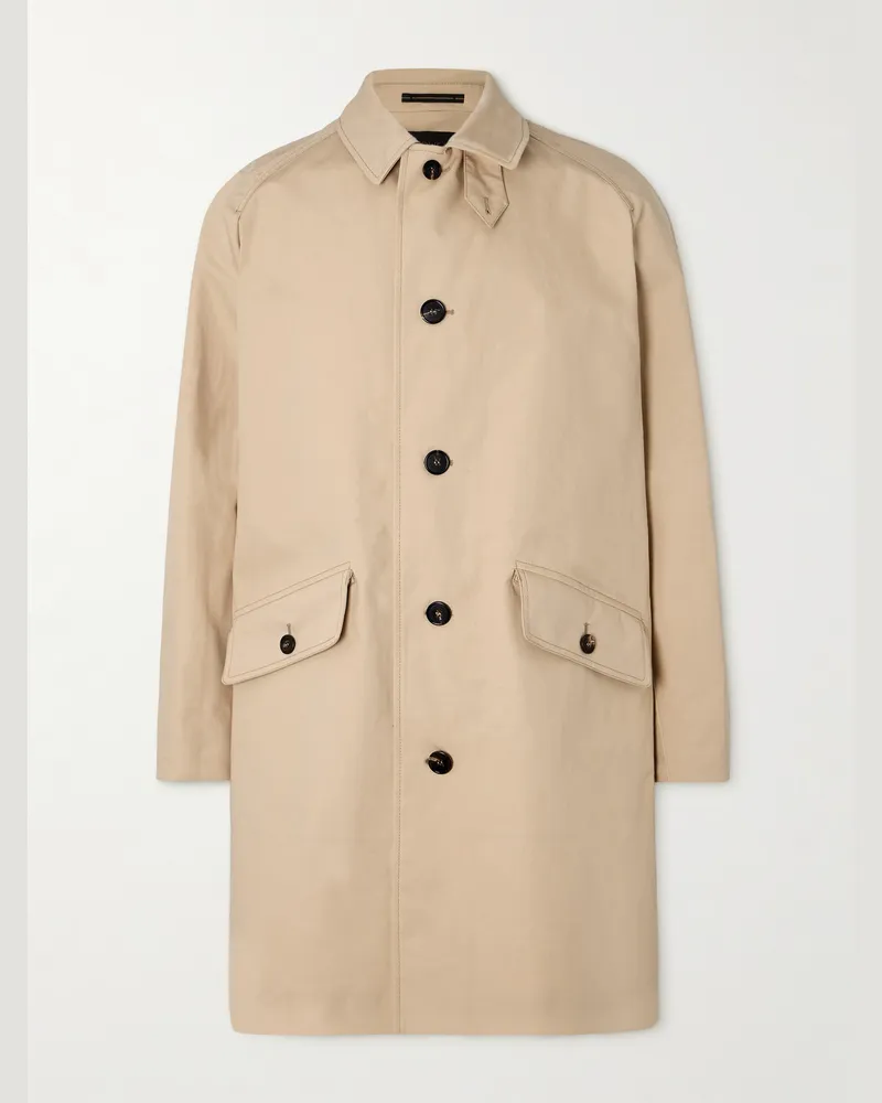 Incotex TeknoSartorial Mantel aus beschichteter Baumwolle Neutral