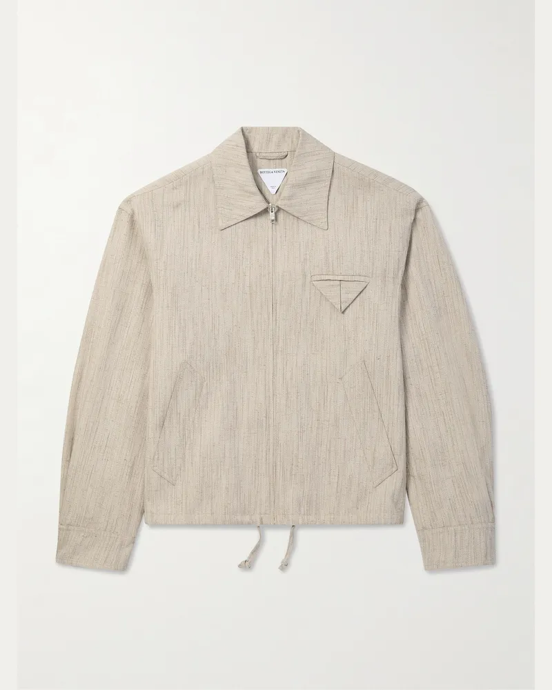 Bottega Veneta Woven Jacket Neutrals