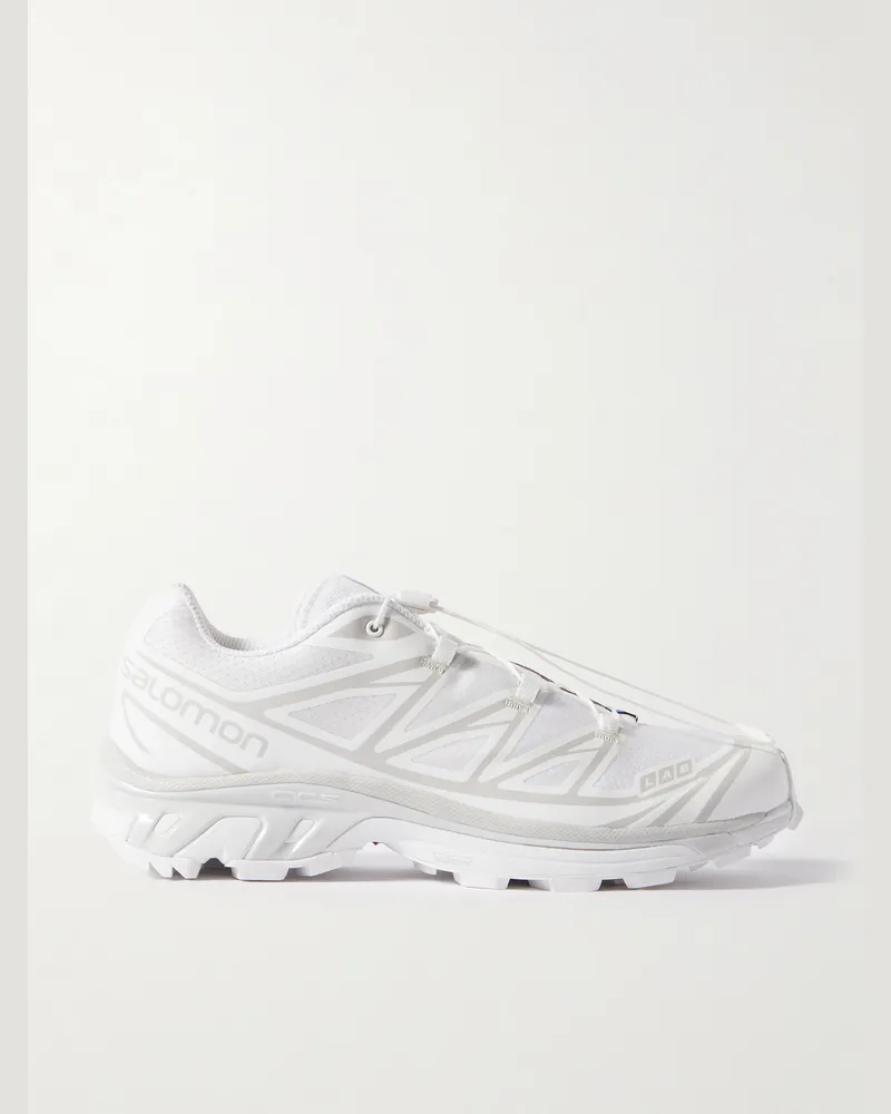 Salomon XT-6 Advanced Sneakers aus Mesh mit Gummibesätzen Weiß