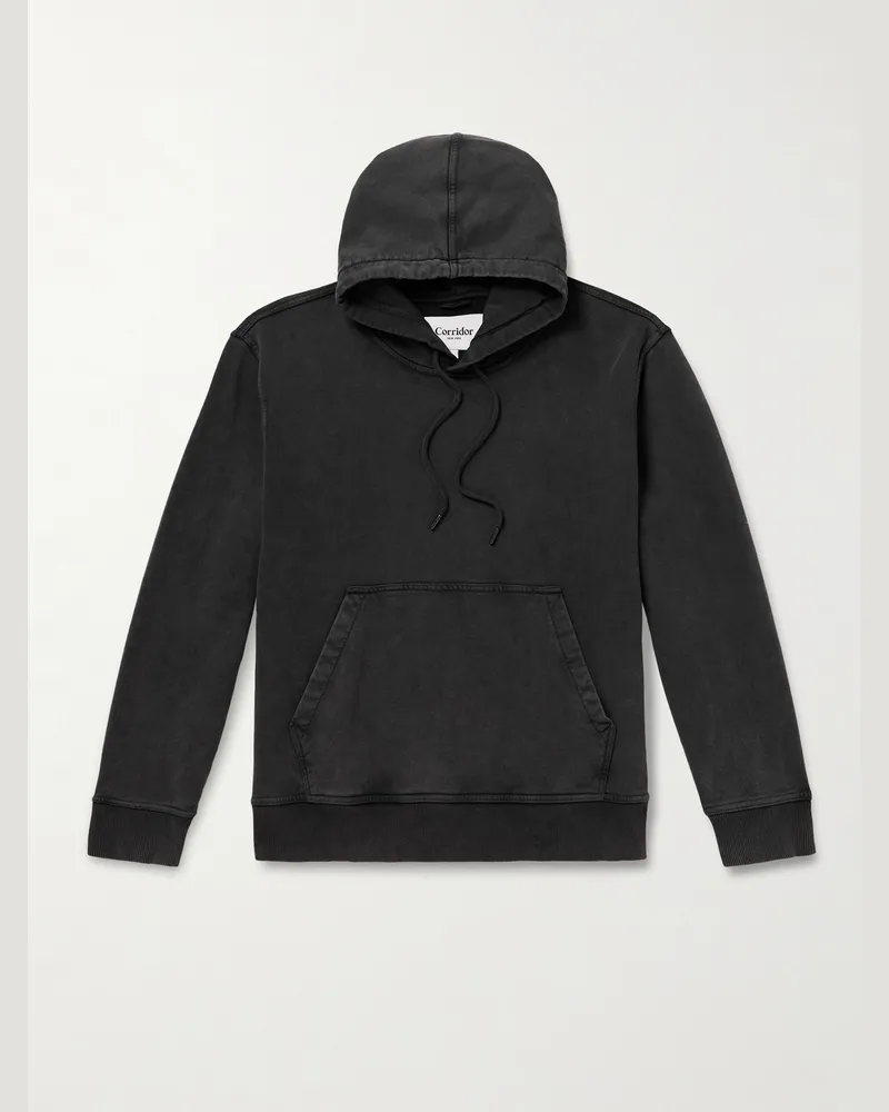Corridor Hoodie aus Baumwollfrottee Schwarz