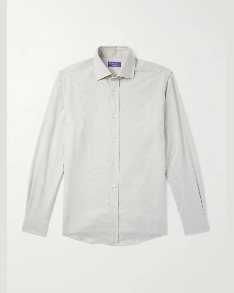 Ralph Lauren Aston Hemd aus Baumwollflanell mit Fischgratmuster Grau