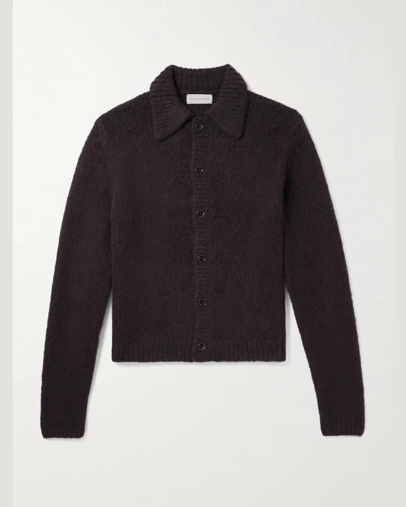 Dries van Noten Alpaca-Blend Cardigan Brown