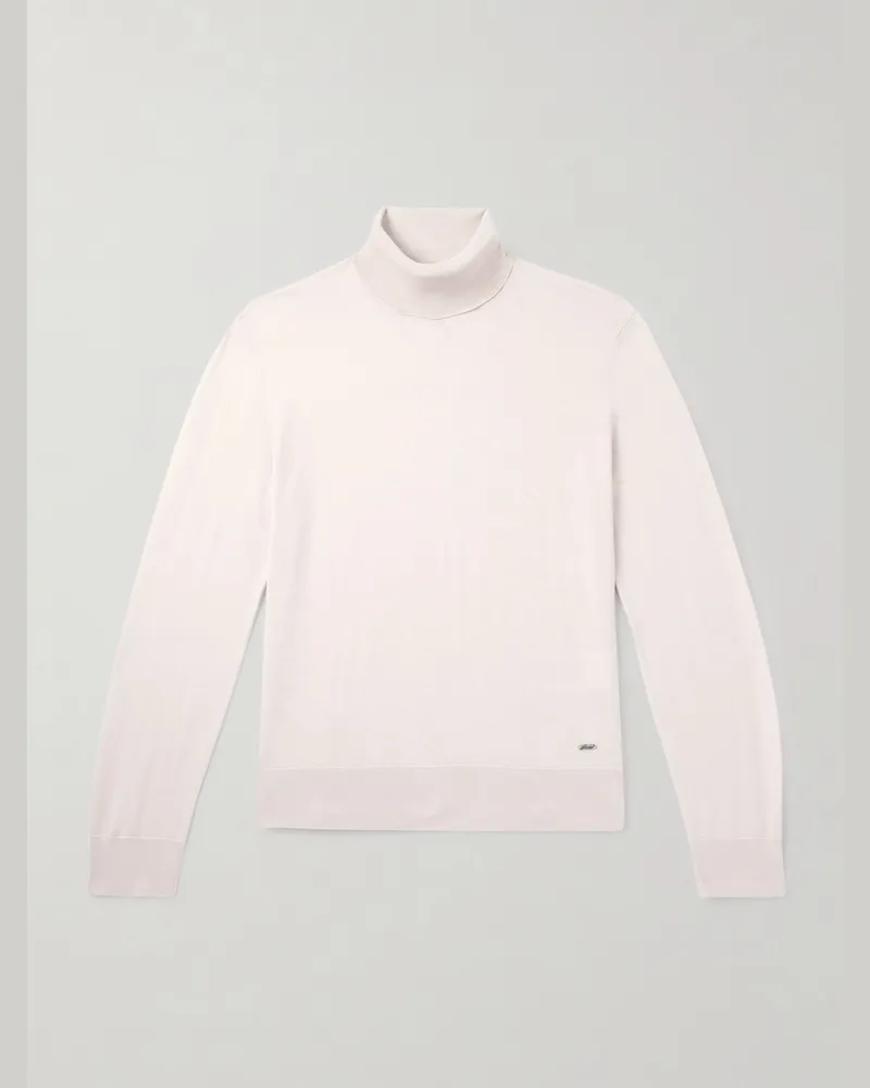 Brioni Rollkragenpullover aus einer Kaschmir-Seidenmischung Neutral