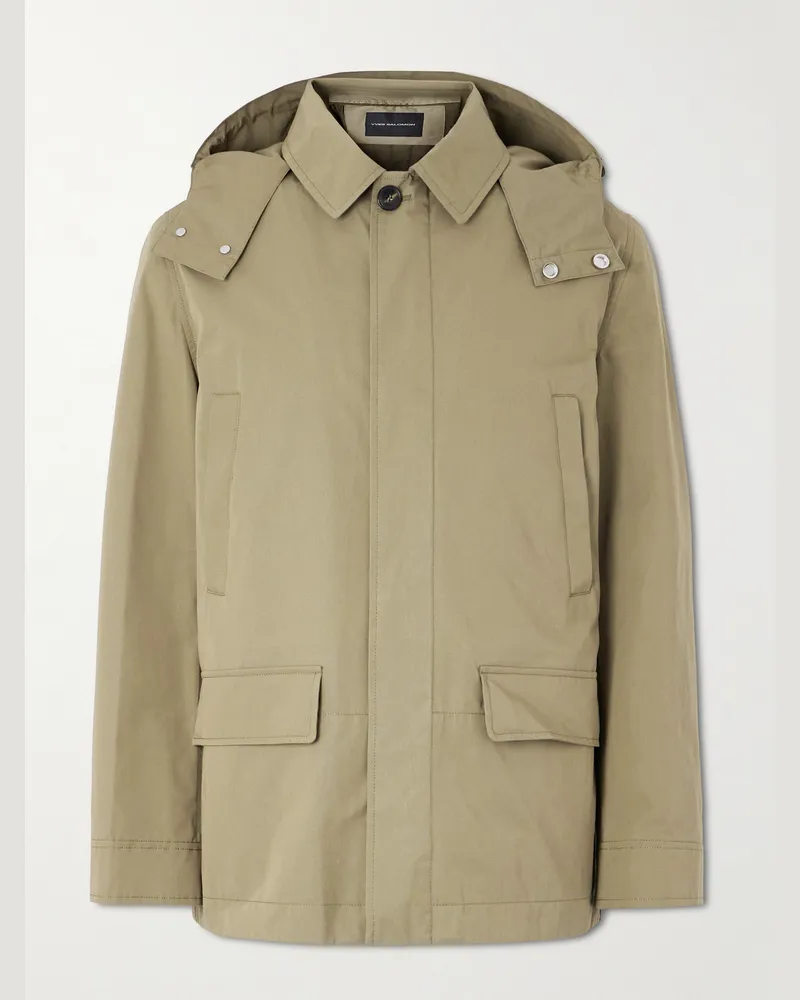 Yves Salomon Parka aus Twill aus einer Baumwollmischung Neutral