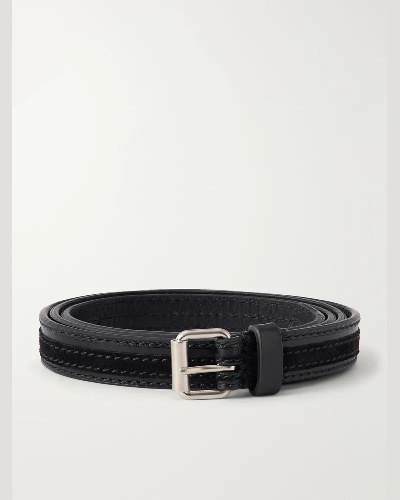 Dries van Noten 1.5cm Leather Belt Black