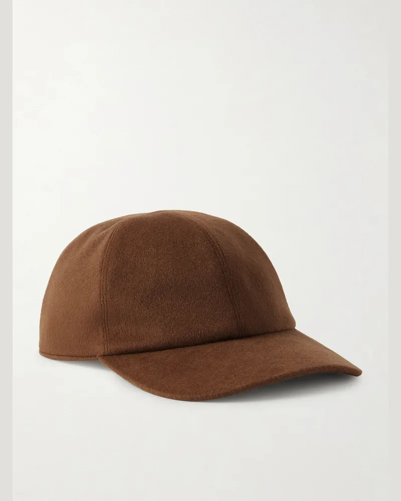 Loro Piana Ivy Baseballkappe aus Kaschmir Braun