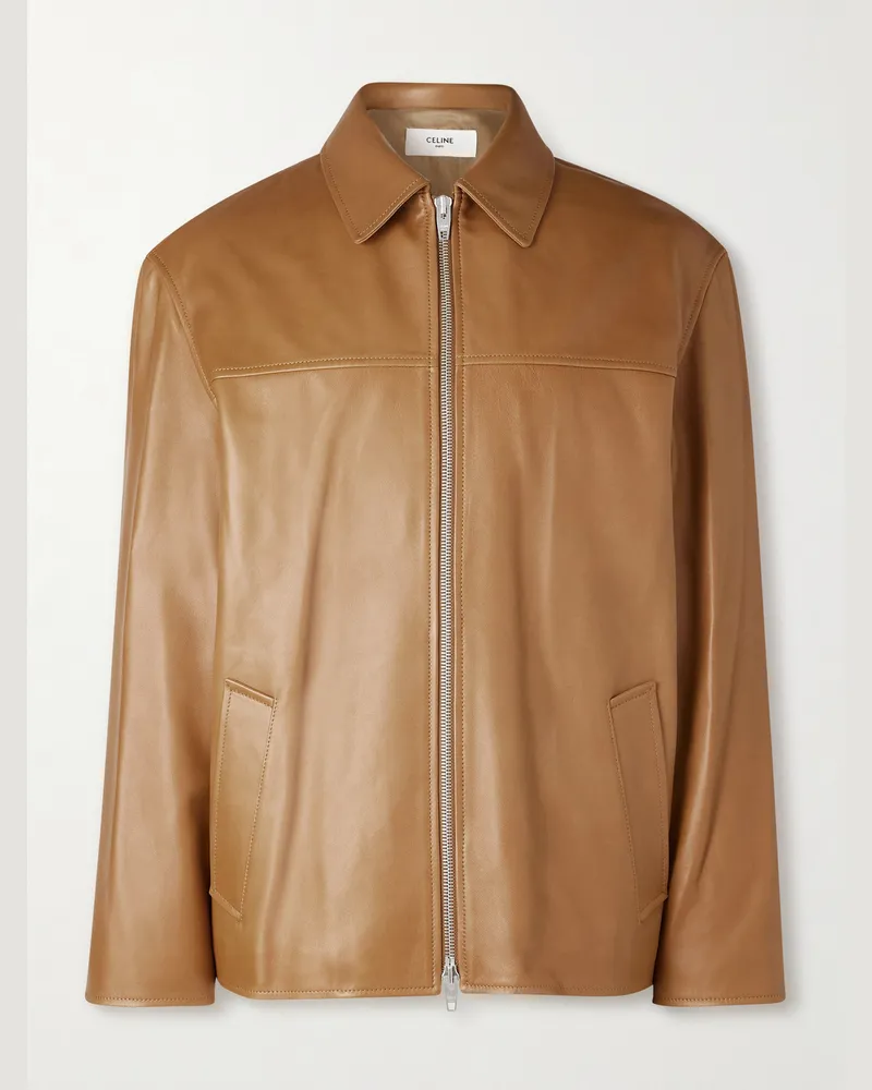 Celine Lederjacke Braun