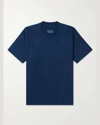 Blue Blue Japan T-Shirt aus Baumwoll-Jersey in Indigo-Färbung Blau