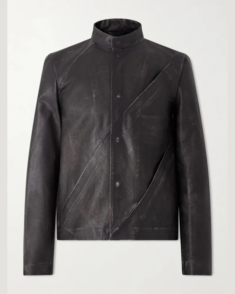 FourTwoFour on Fairfax Leather Jacket Brown