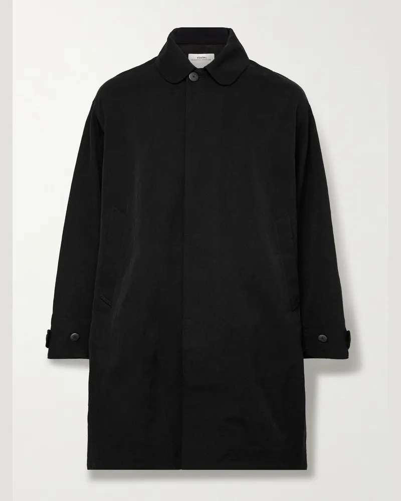 Visvim Balmat Mantel aus Twill aus einer Woll-Leinenmischung Schwarz