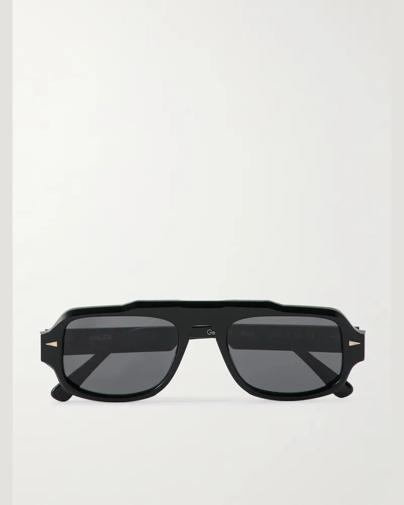 AHLEM George V Pilotensonnenbrille aus Azetat Schwarz