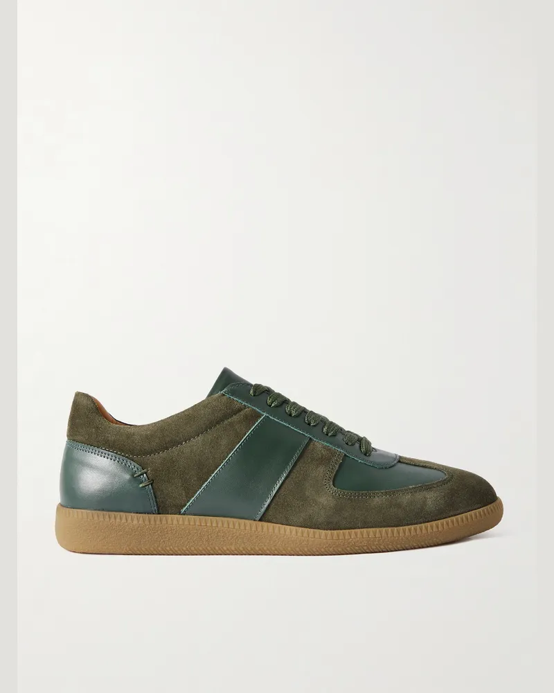 MR P. Ansel Suede and Leather Sneakers Green