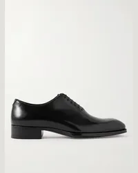 Tom Ford Elkan Whole-Cut Oxford-Schuhe aus Glanzleder Schwarz