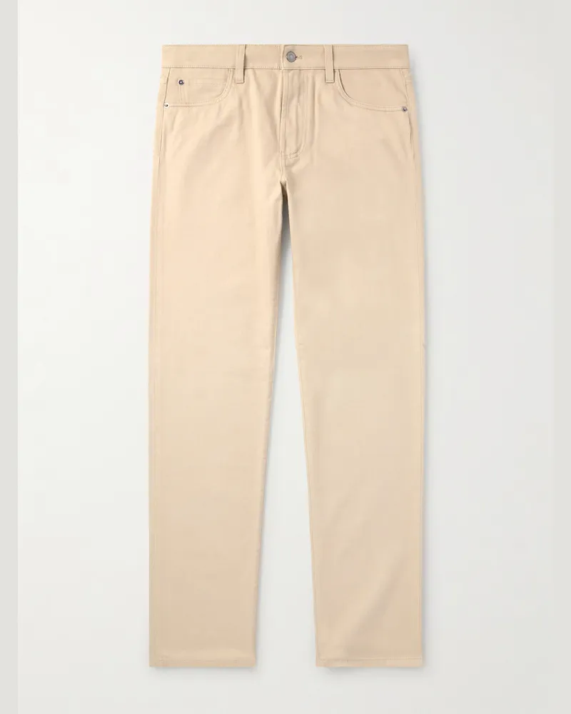 Loro Piana Quarona schmal und gerade geschnittene Jeans Neutral