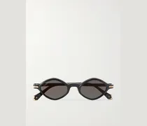 Godron Oval-Frame Acetate Sunglasses
