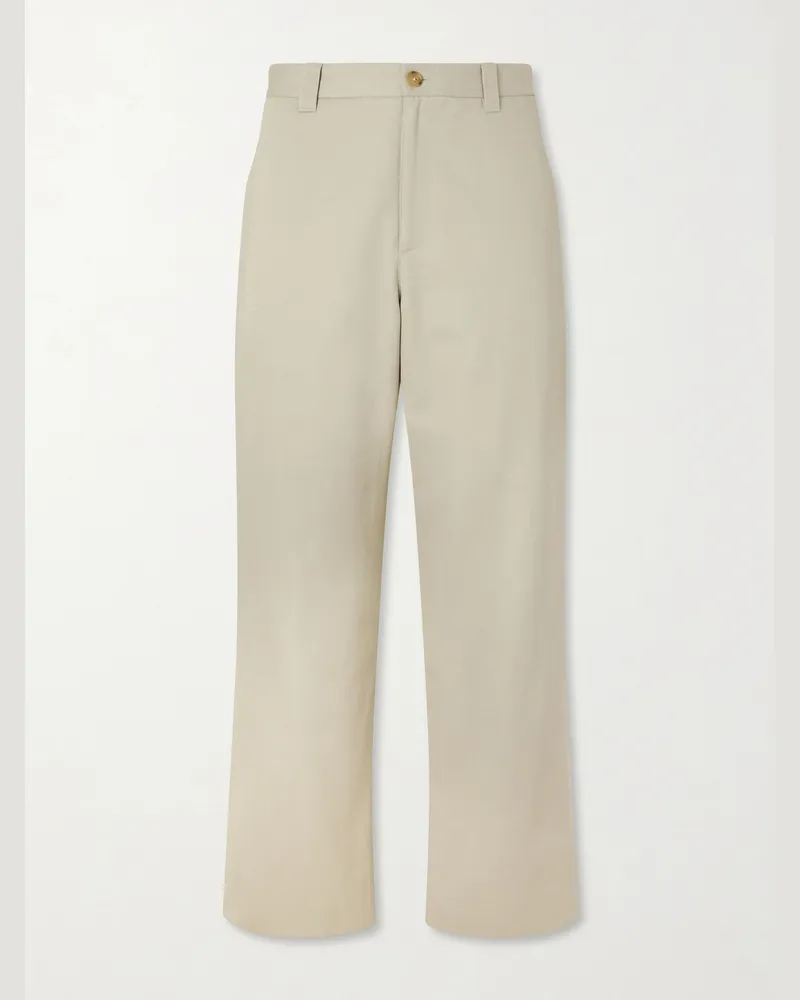 Aimé Leon Dore Straight-Leg Cotton-Canvas Trousers Neutrals