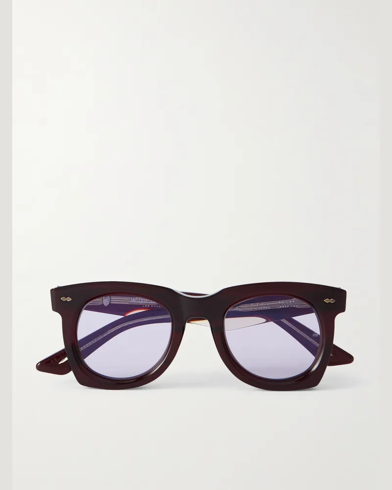 Jacques Marie Mage Ava Sonnenbrille mit rundem Rahmen aus Azetat Rot