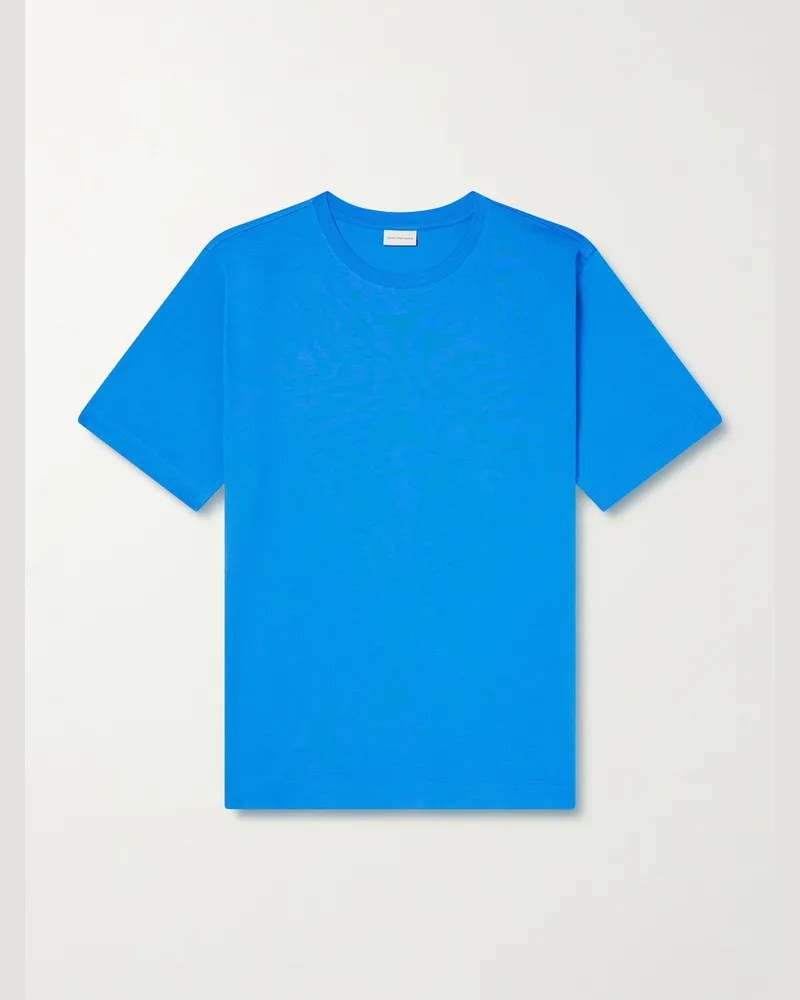 Dries van Noten T-Shirt aus Baumwoll-Jersey Blau
