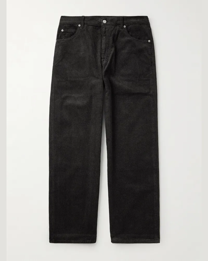 Our Legacy Vast weit geschnittene Jeans mit Fischgratmuster Braun