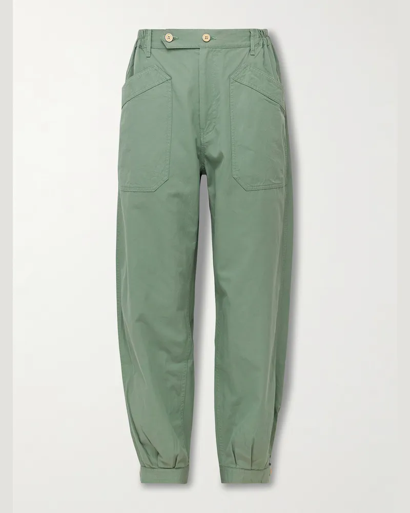 Visvim Carrol schmal zulaufende Cargohose aus Baumwollgabardine Grün