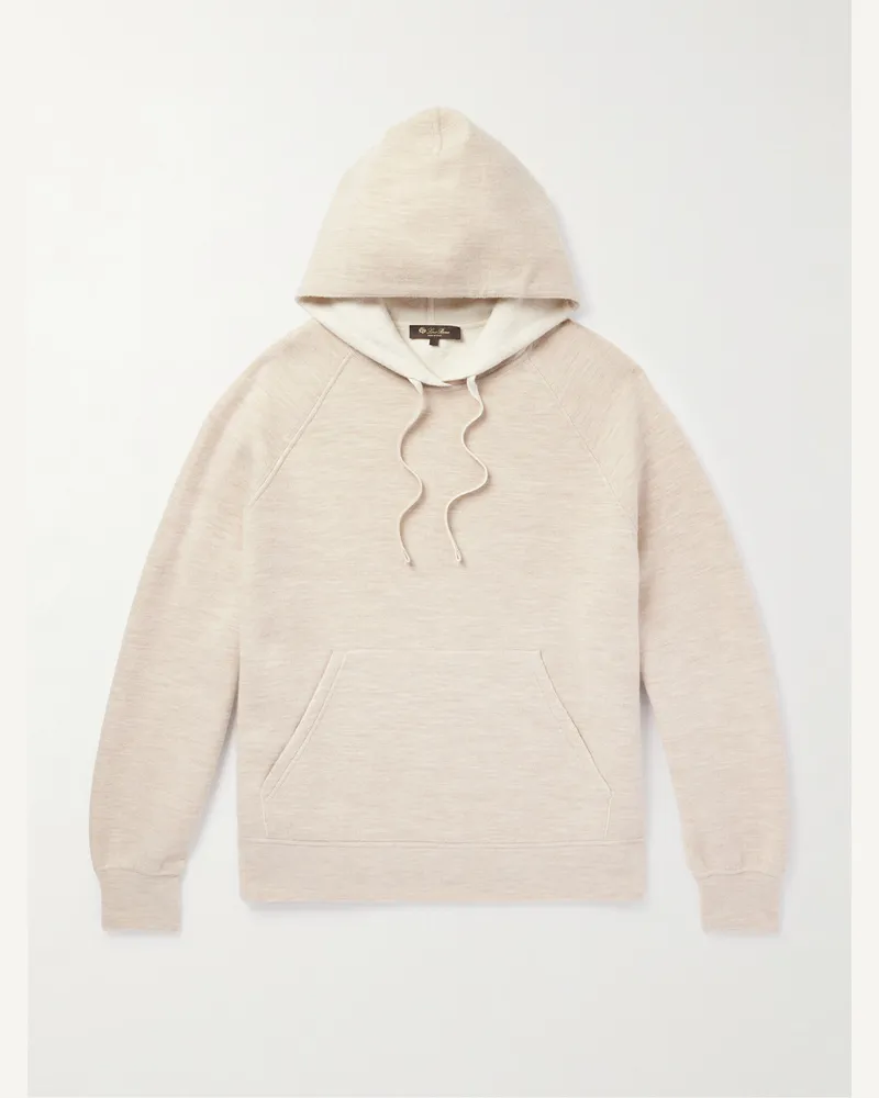 Loro Piana Sassiglioni Kapuzenpullover aus Wolle Neutral