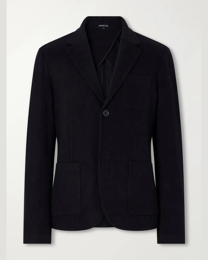 James Perse Cotton-Blend Felt Suit Jacket Black