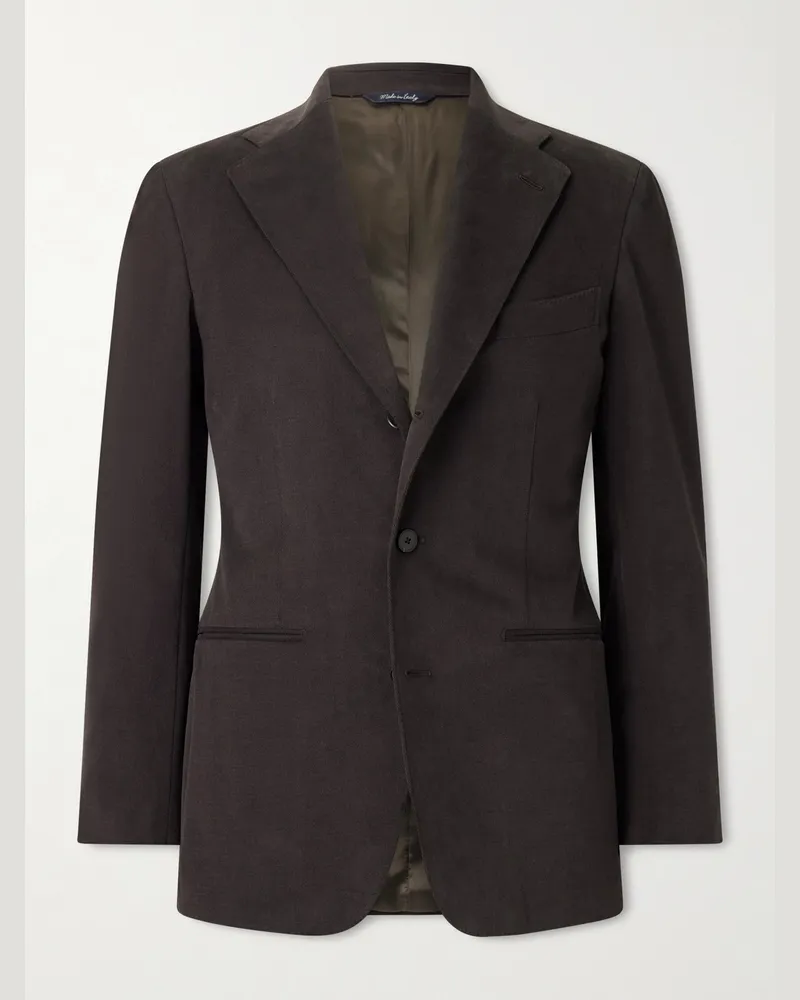 SAMAN AMEL Sakko aus Twill aus einer Baumwollmischung Braun