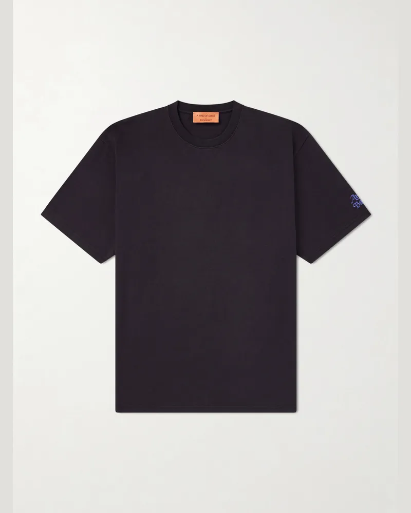 A Kind Of Guise Basso Logo-Printed Cotton-Jersey T-Shirt Black