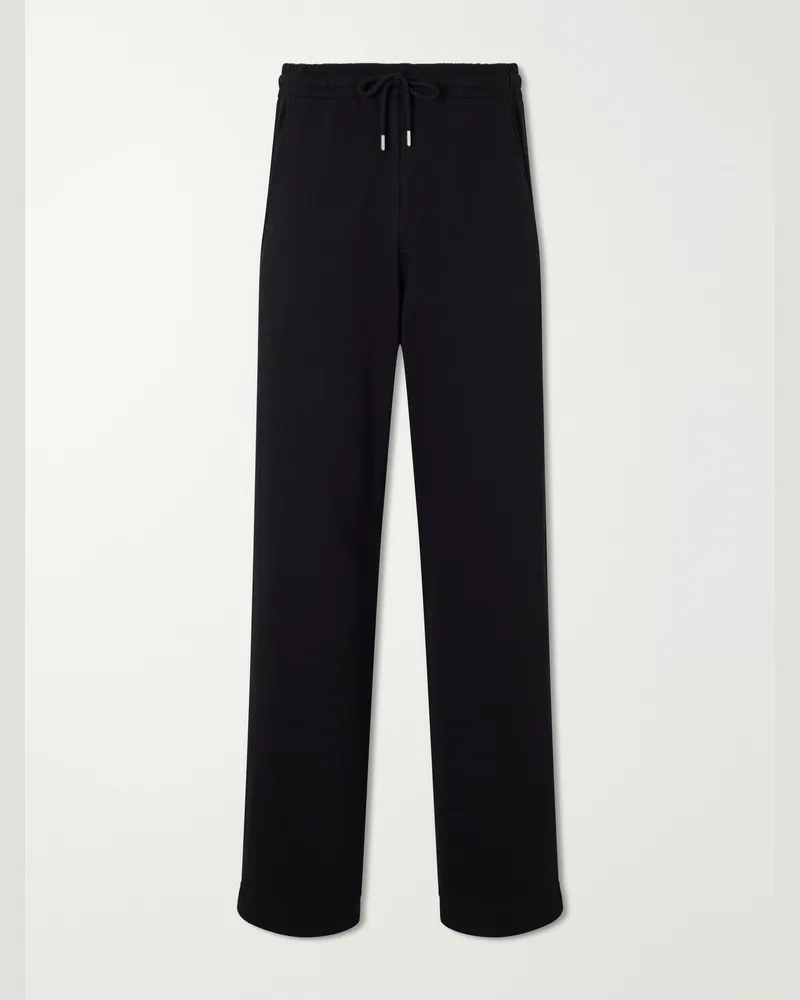 Dries van Noten Hamer Straight-Leg Cotton-Jersey Sweatpants Black