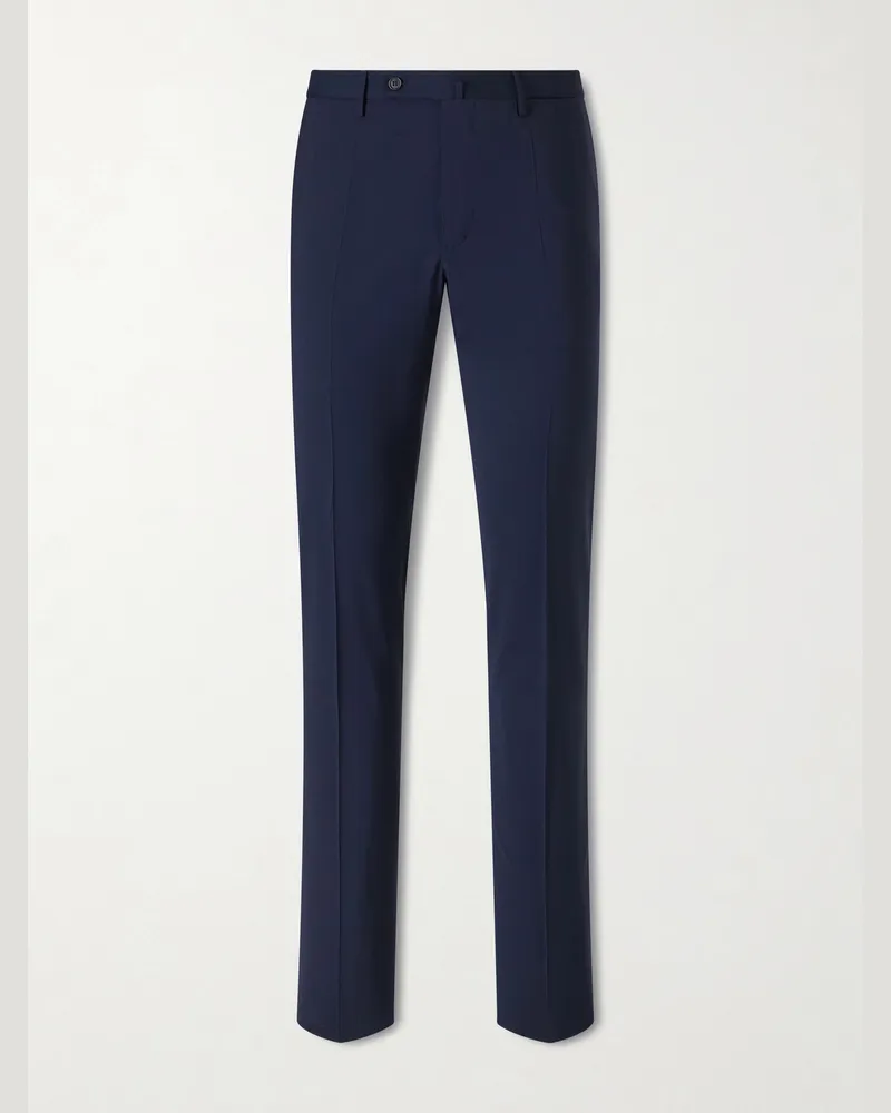 Slowear Slim-Leg Wool Trousers Blue