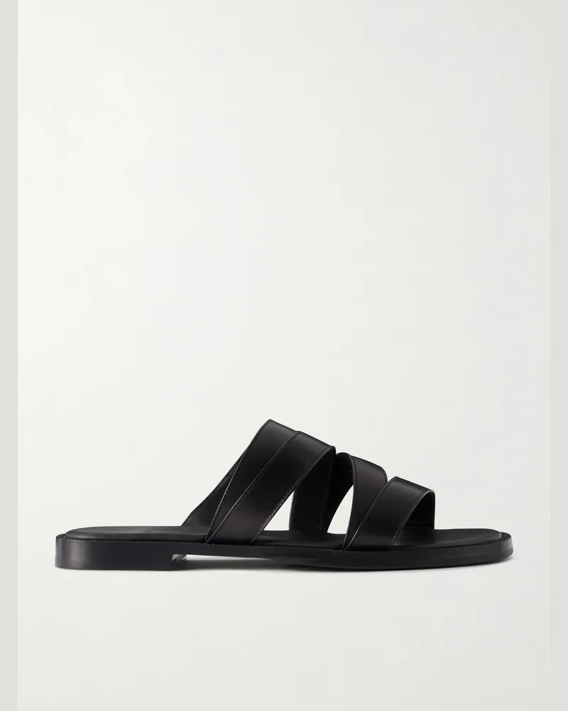 JM Weston Leather Sandals Black