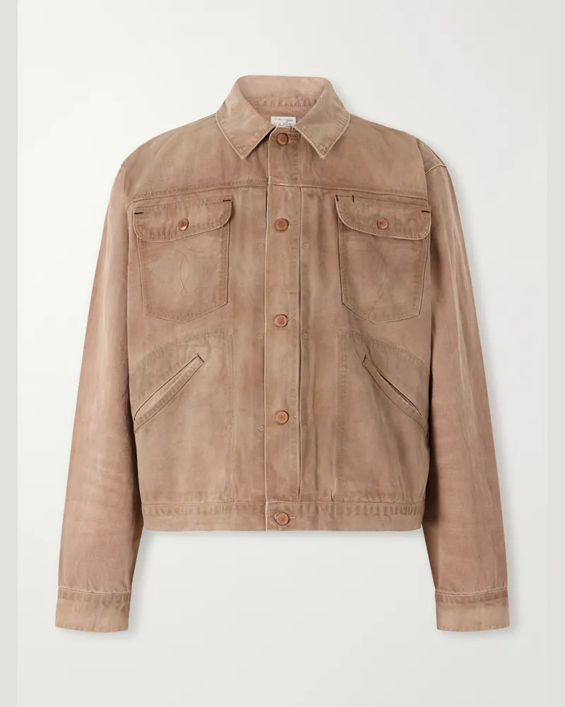 RRL Cotton-Canvas Trucker Jacket Red